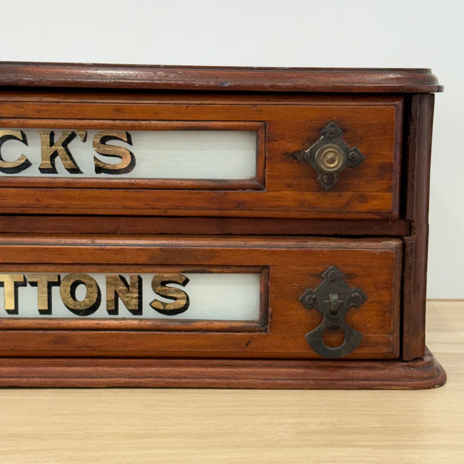 Early 20th Century Chadwick’s Sewing Cottons Shop Display Cabinet with Thread