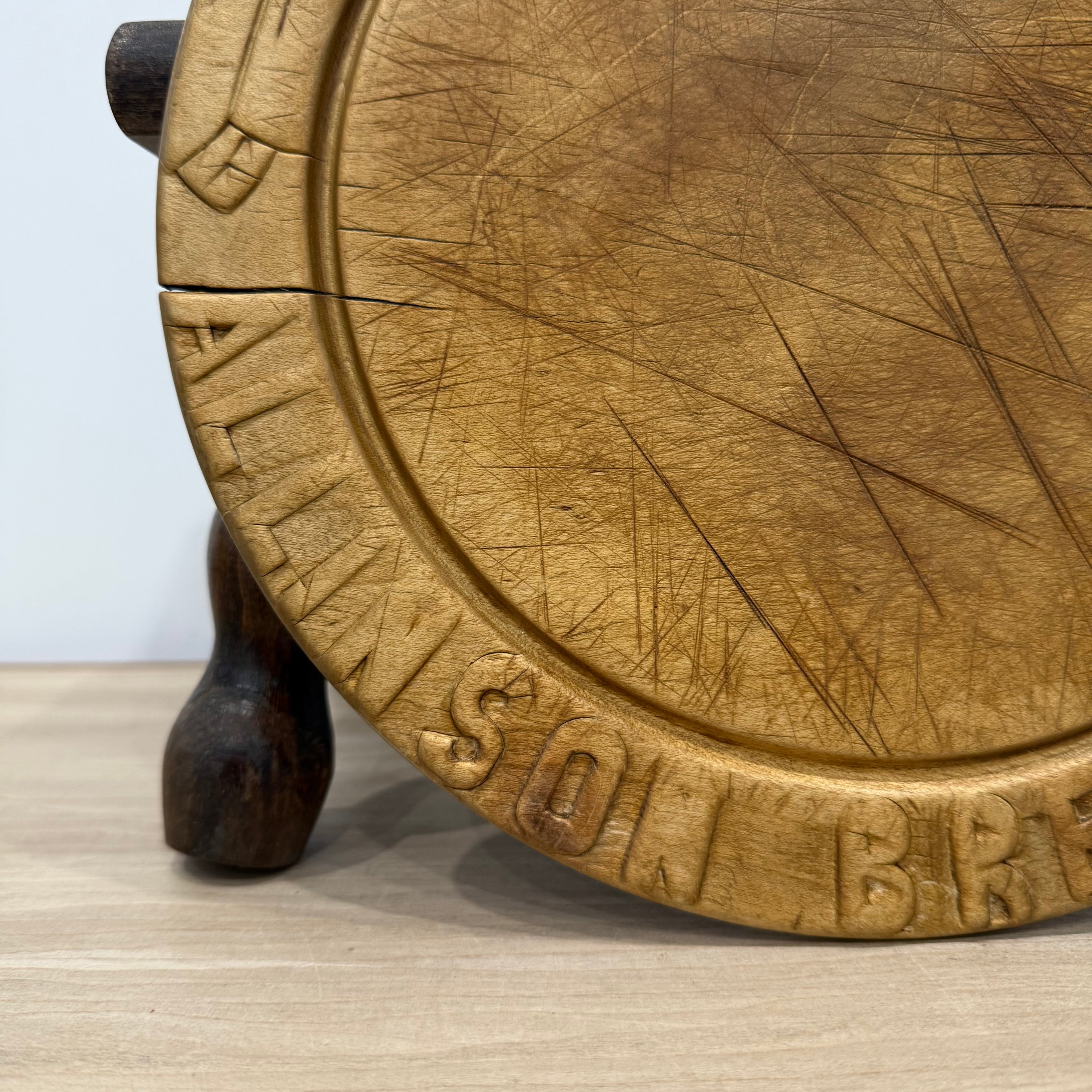 Edwardian English Carved Bread Board ‘Allinson Bread’