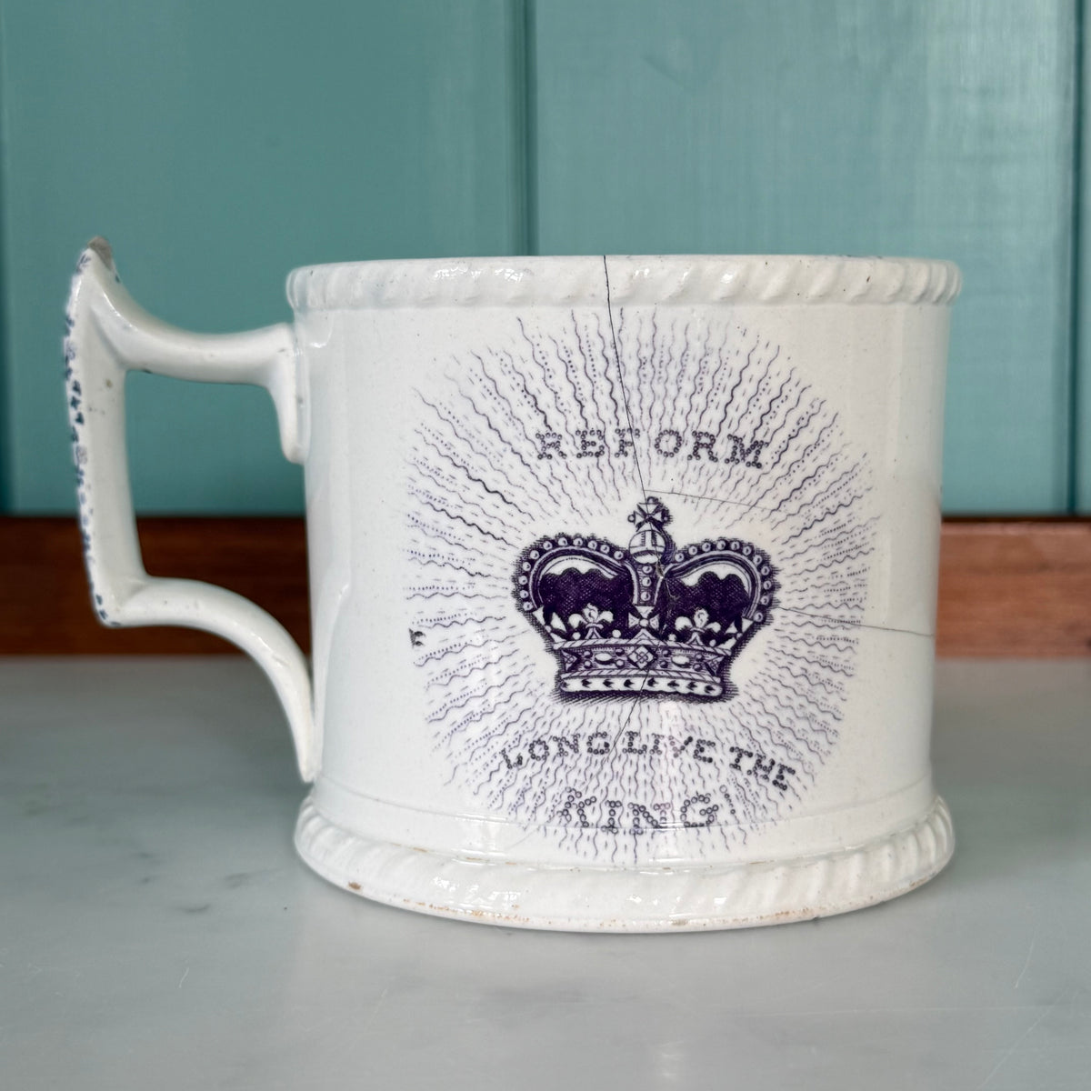 William IV 1831 Coronation Pearlware Mug – C &amp; R