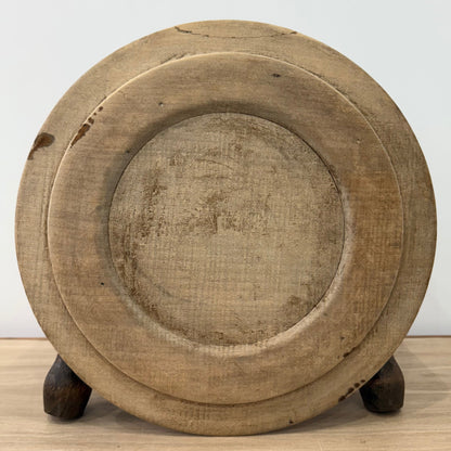 Vintage Carved Wooden “BREAD” Breadboard with Leaf Motif
