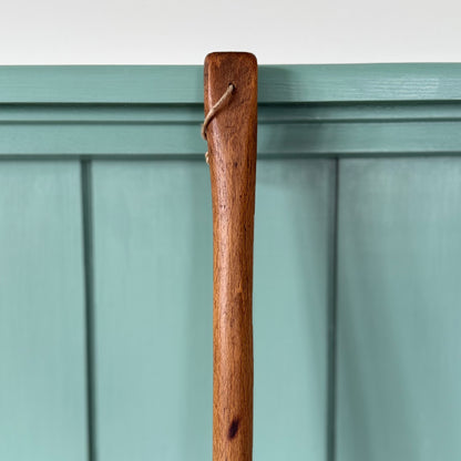 Vintage Treen Dairy Spoon Long Hand Carved Wooden Kitchen Spoon