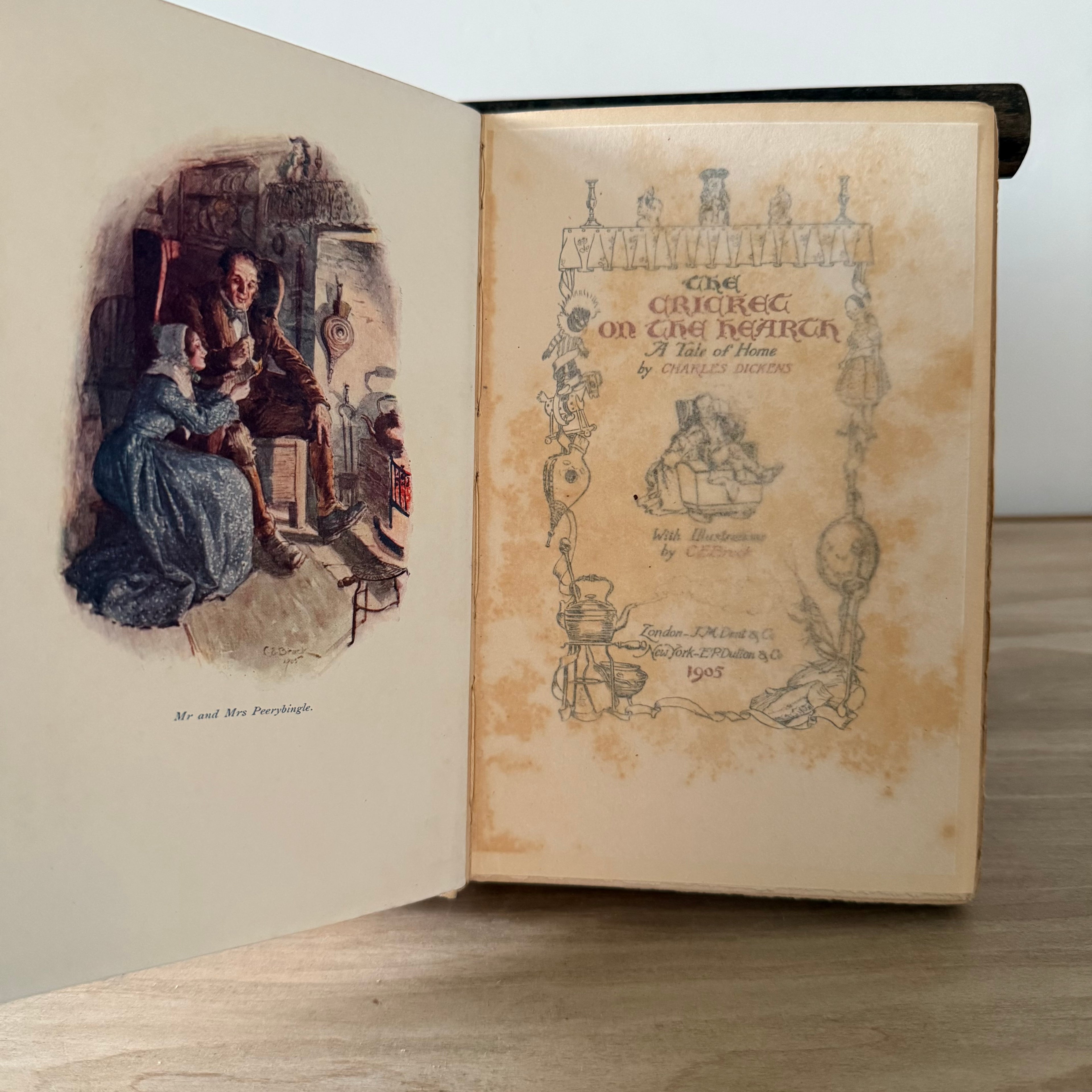The Cricket on the Hearth Charles Dickens 1905 Dent Brock Illustrated Antique Book