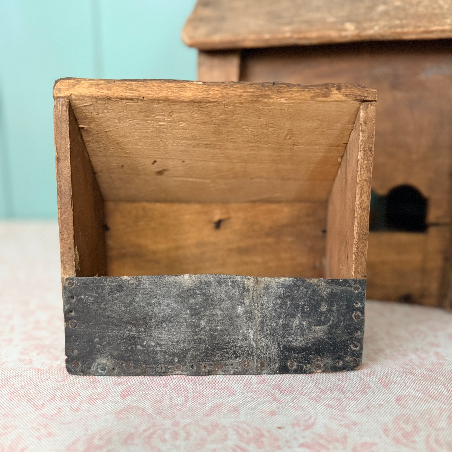 Antique Country House Squirrel Cage with Original Wire Run &amp; Nest Box