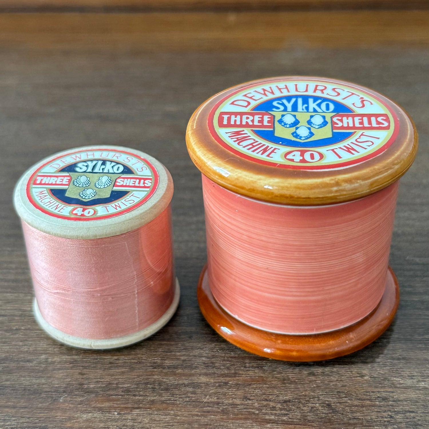 Dewhurst’s Sylko Three Shells Ceramic Cotton Reel Pot