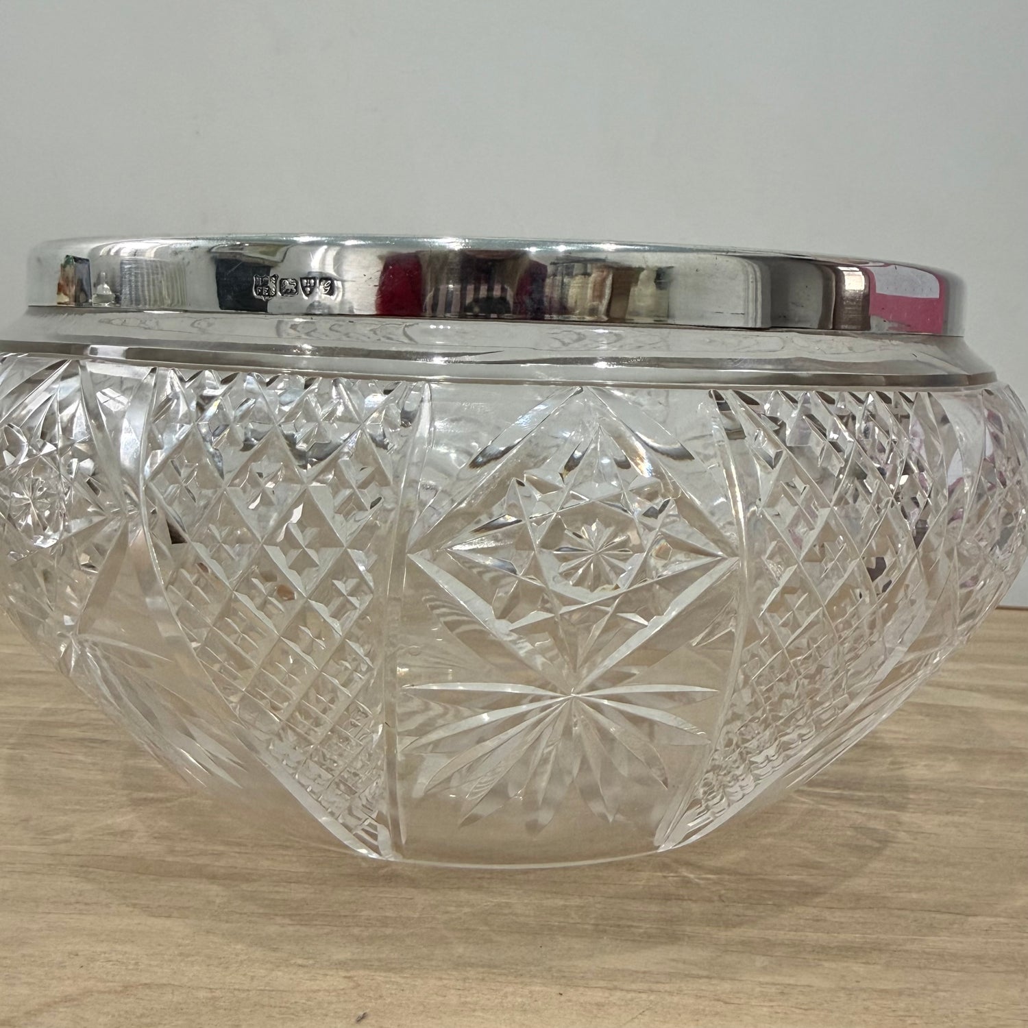 Silver rimmed bowl