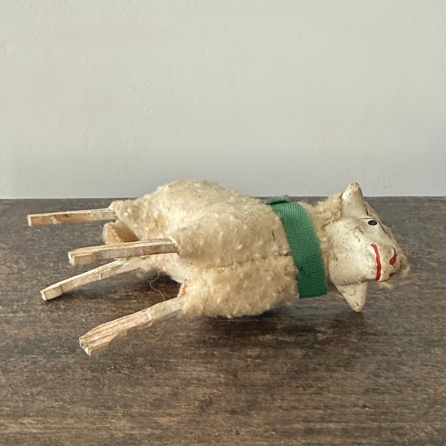 Antique German Putz Sheep Set Erzgebirge Nativity Figures c1920