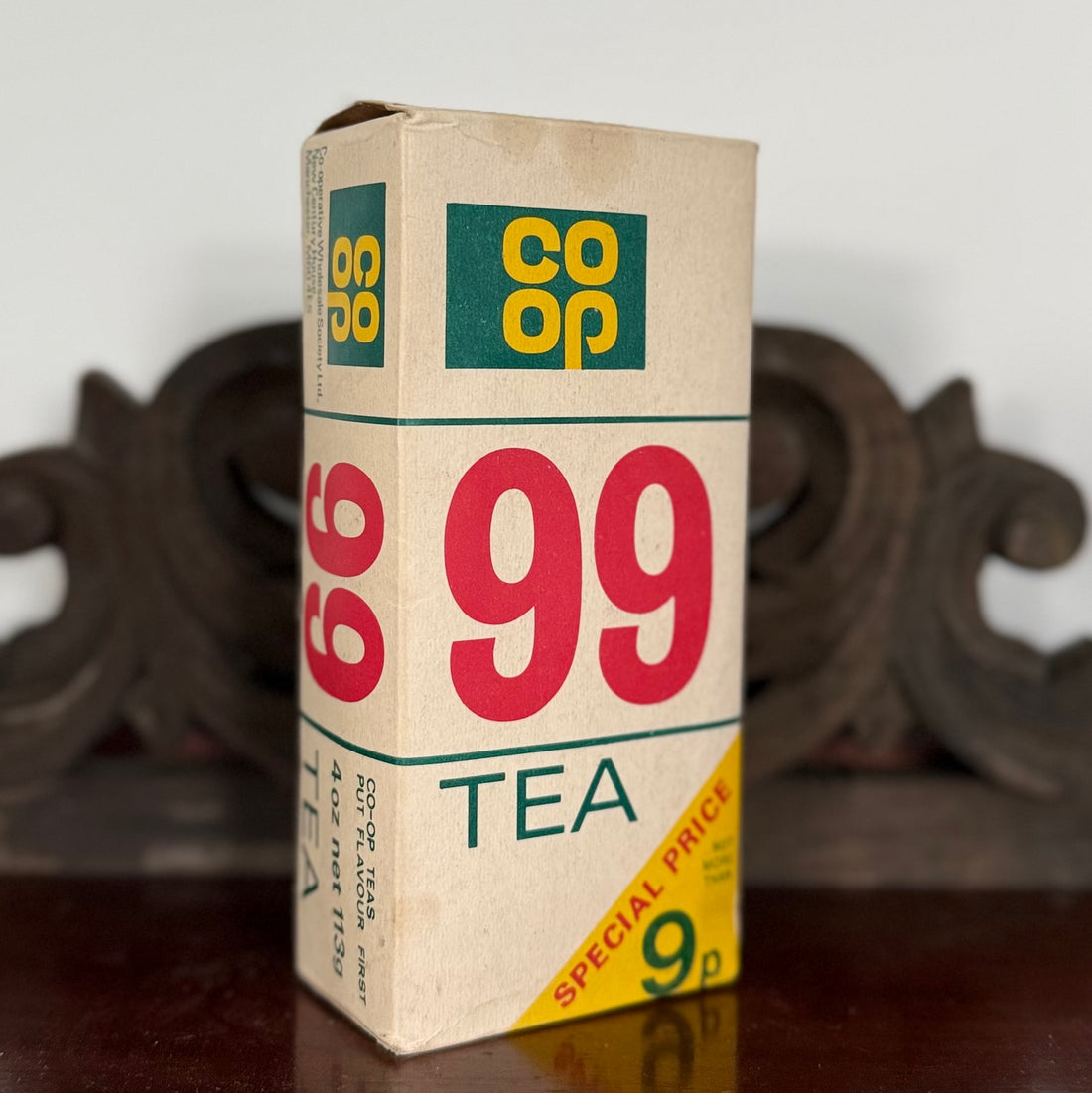 Vintage Co-op 99 Tea Unopened Full Packet 1970s 9p Price Flash