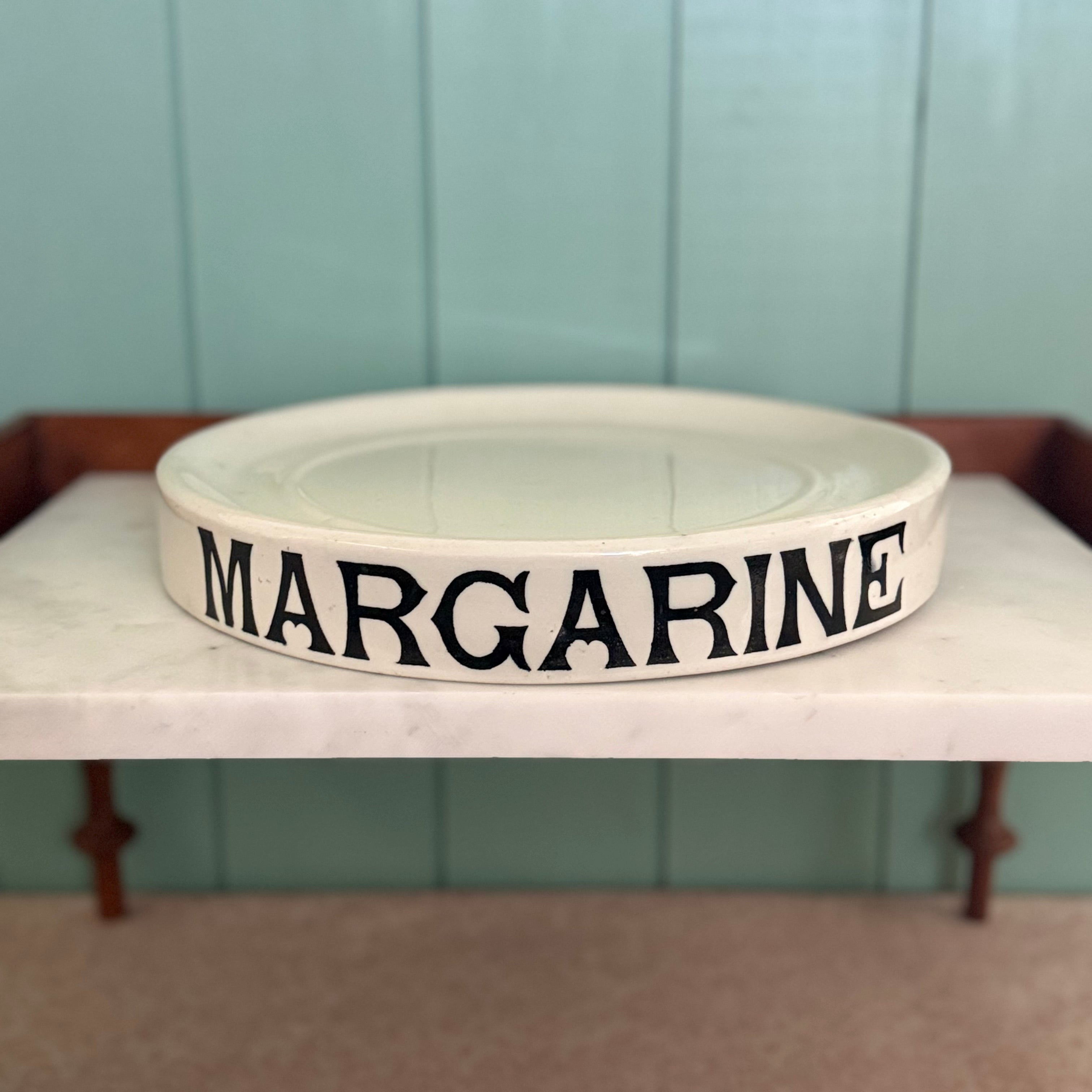 Antique International Tea Co Ironstone Margarine Shop Display Slab