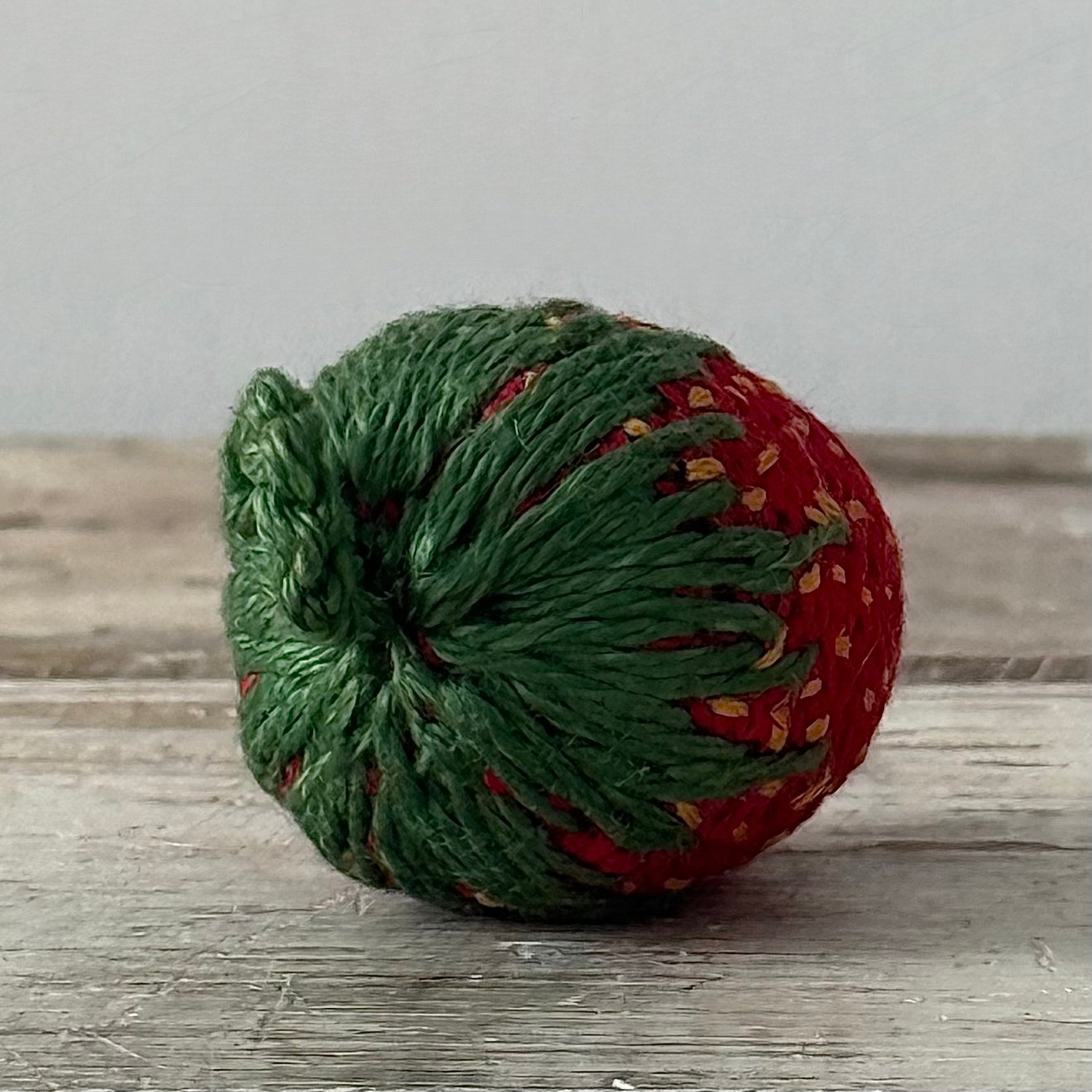 Larger Antique Hand-Worked Strawberry Emery