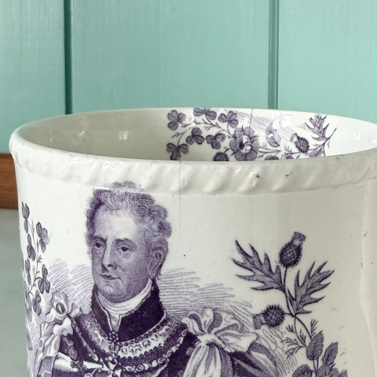 William IV 1831 Coronation Pearlware Mug – C &amp; R