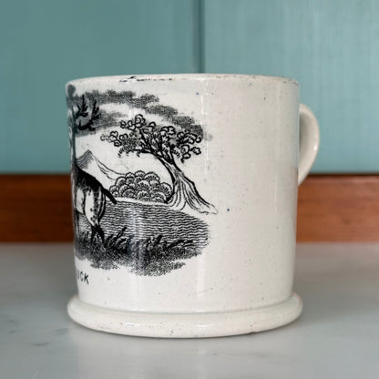 Antique Pearlware Child’s Buck Mug – c.1820–1840