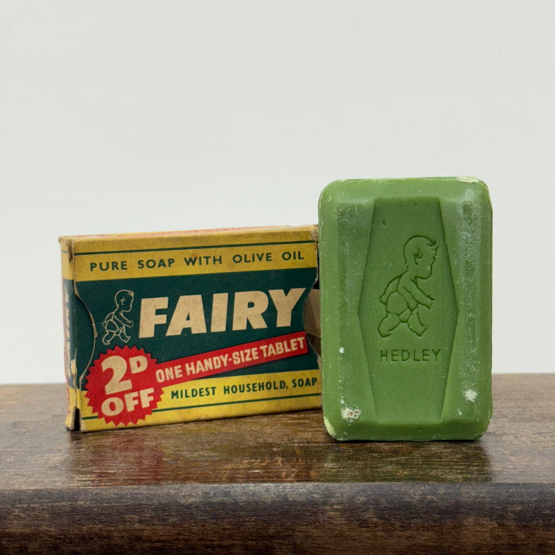 Vintage Fairy Soap Boxed Green Bar Thomas Hedley 1940s Advertising Display