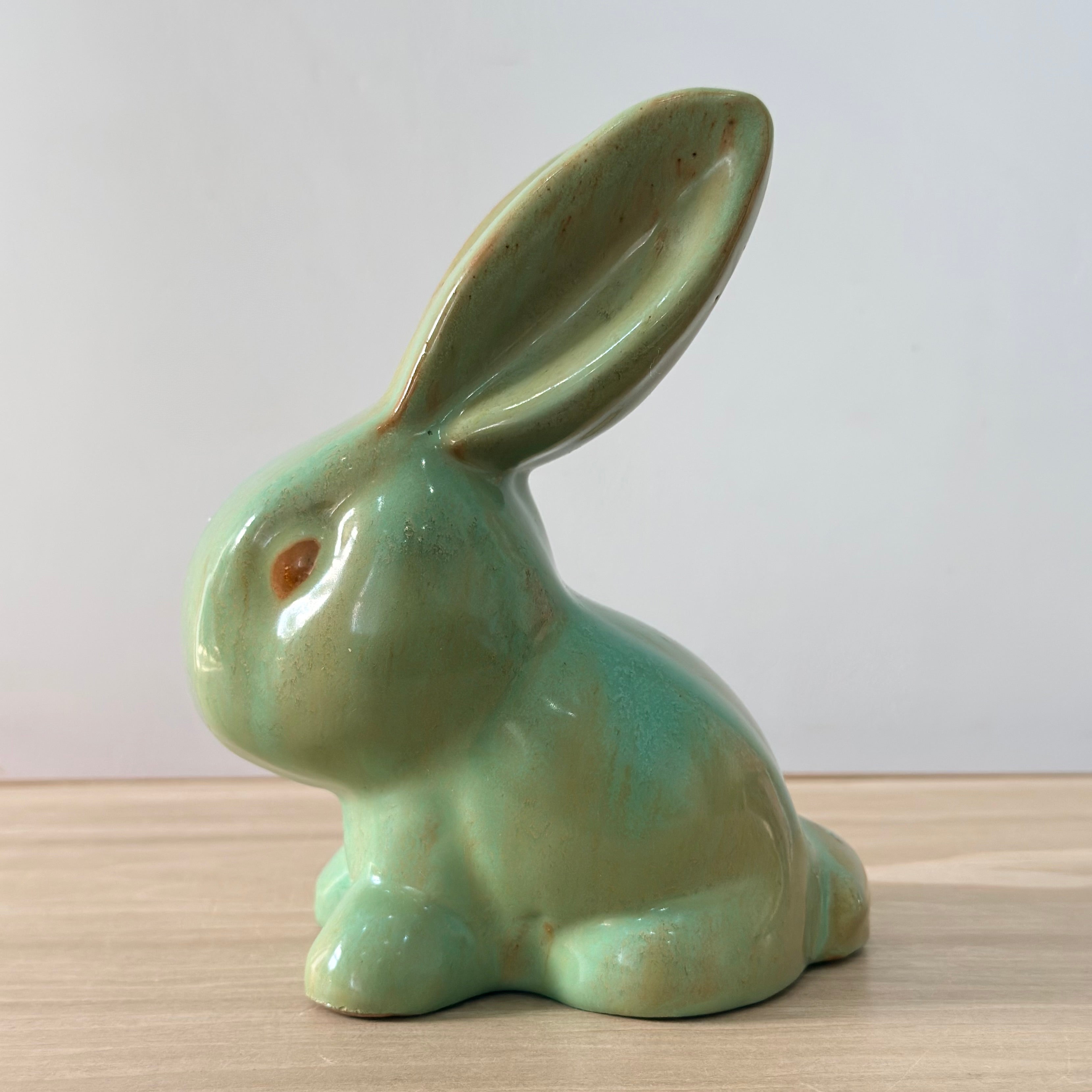 Vintage Green Rabbit Denby SylvaC Style Mid Century Ornament 17 cm