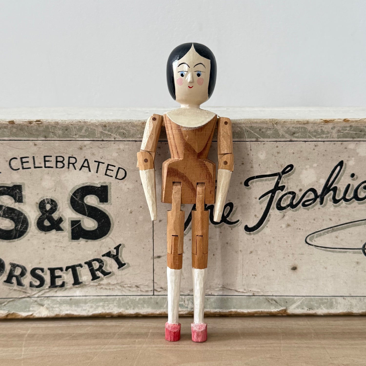 Eric Horne Wooden Doll Peg Doll 1994 13cm