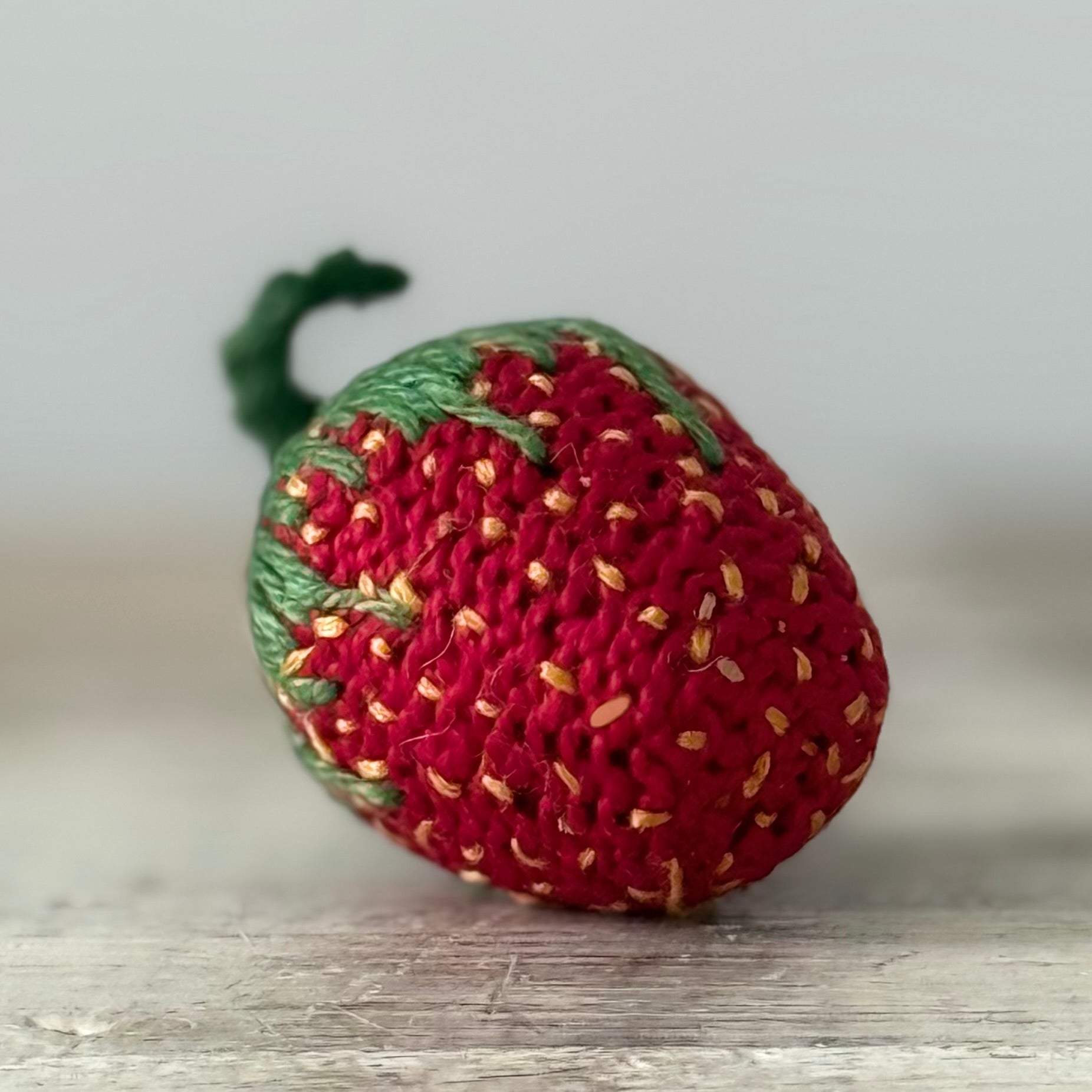 Larger Antique Hand-Worked Strawberry Emery