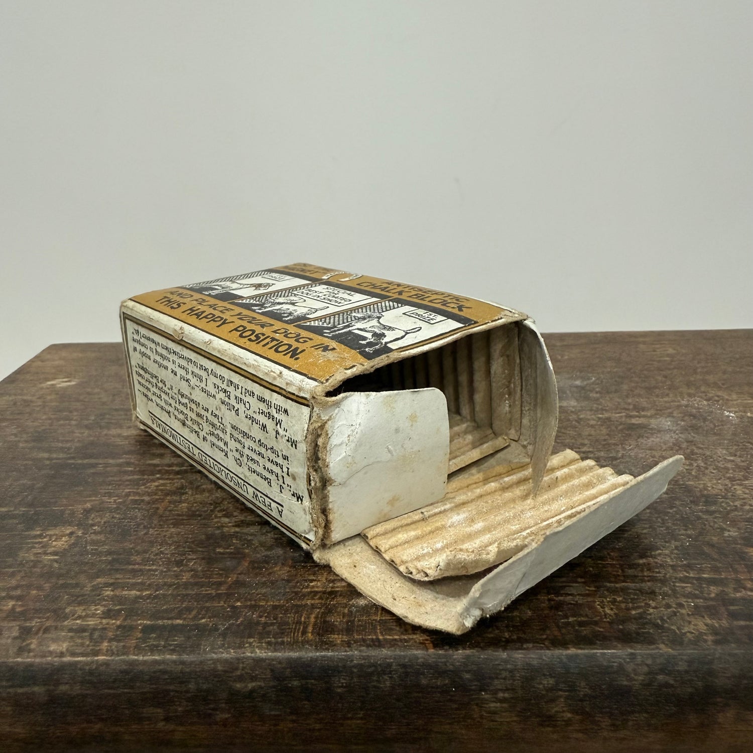 Antique Magnet Brand Antiseptic Chalk Block Dog Grooming Box c.1900–1920