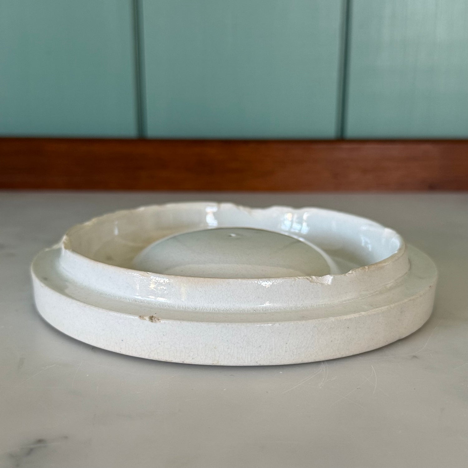 Late Victorian White Ironstone Tapioca Storage Jar