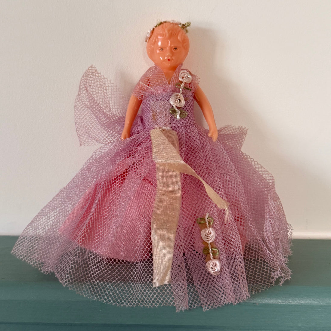 Vintage Pink Christmas Tree-Top Fairy c.1950s–1960s