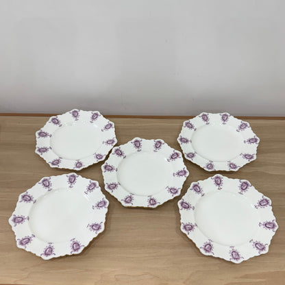 Pre-War Paragon China Purple Cameo Tea Set Cups Saucers Milk Sugar Plate