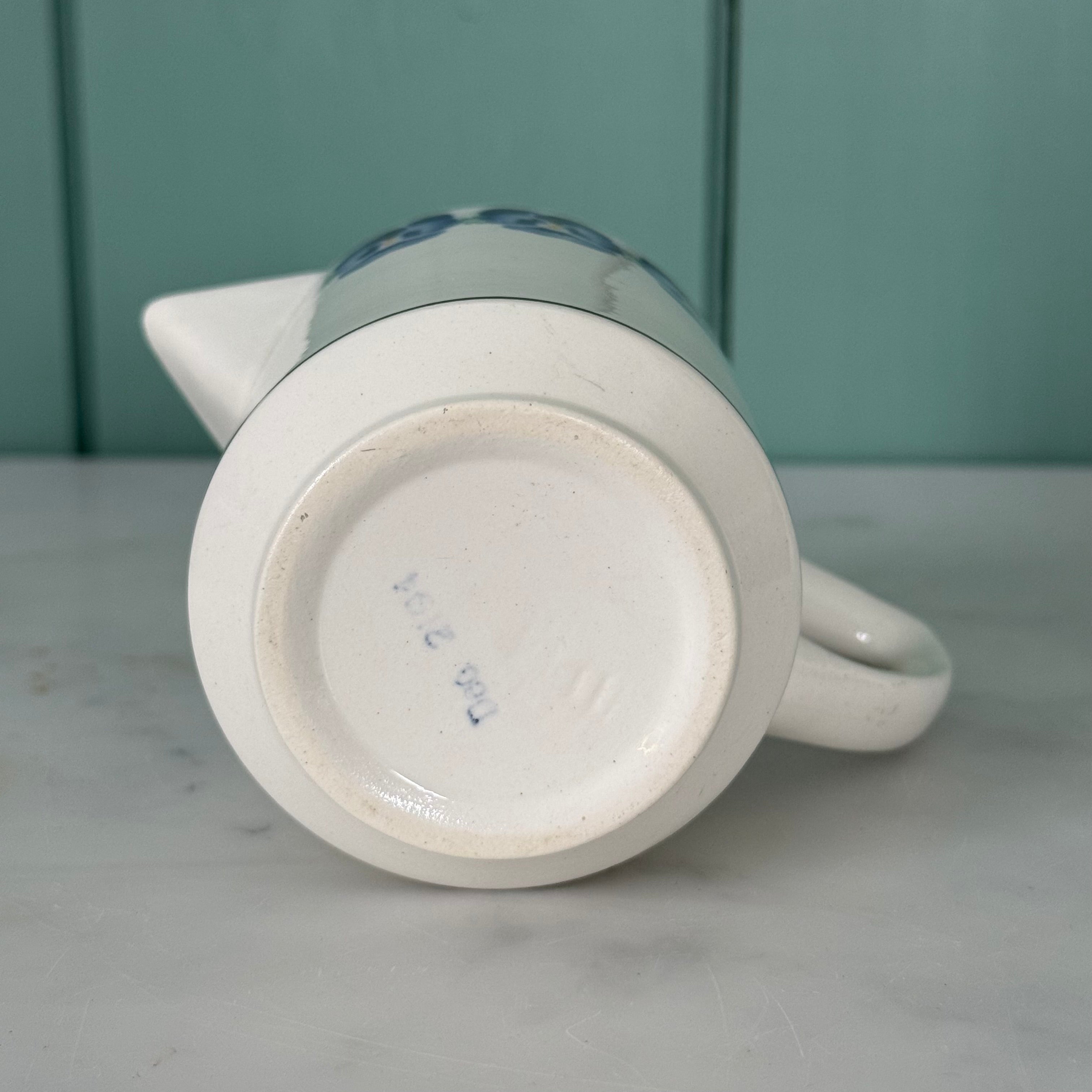 Art Deco Wächtersbach Blue Pansy Milk Jug Dec. 2194