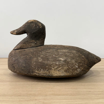 Primitive Wooden Duck Decoy Folk Art Hand Carved British Sculpture