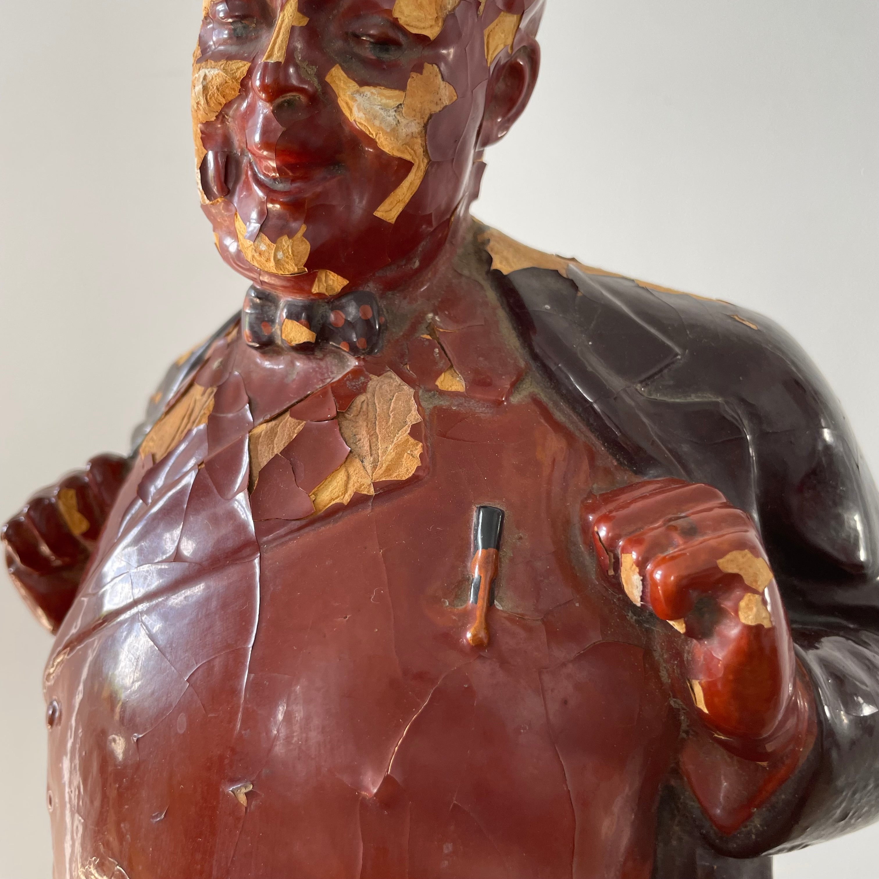 Antique Waterman’s “His Bosom Friend” Advertising Figure – Early 20th Century Plaster Bust