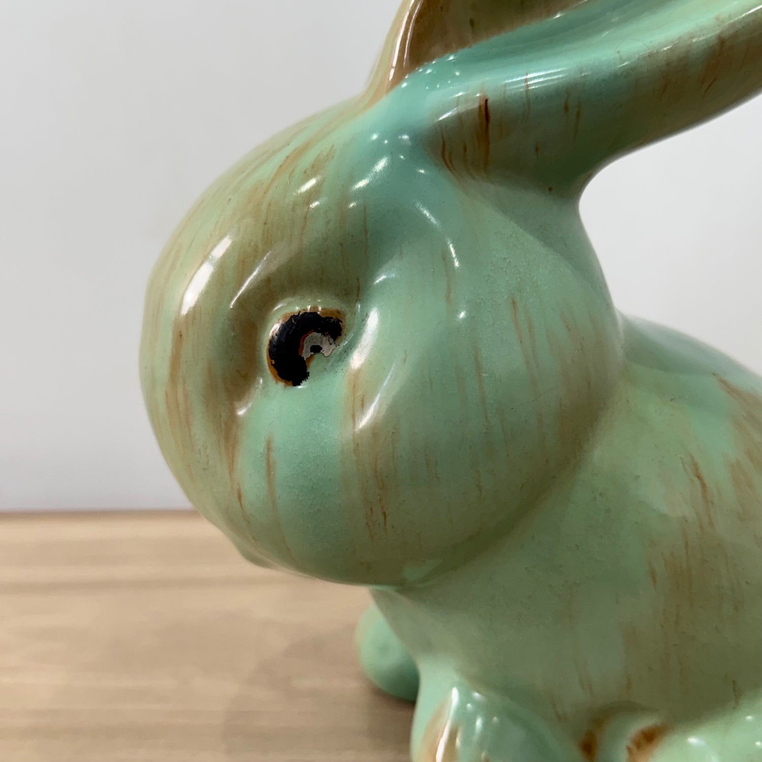 Extra Large Vintage Green Pottery Rabbit Denby SylvaC Style Mid Century