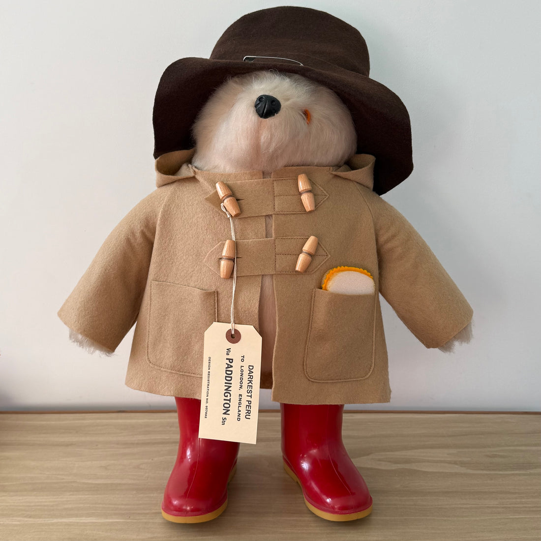 Vintage Gabrielle Designs Paddington Bear 46cm 1970s England Label