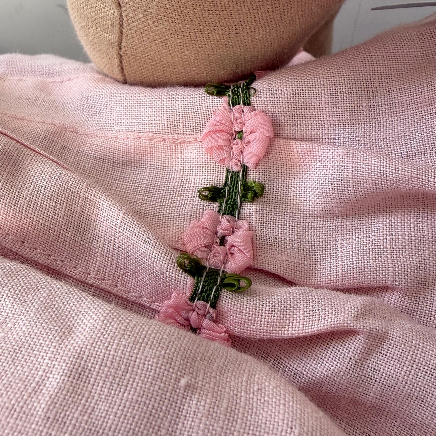 Maileg Giant Bunny 125cm Pink Linen Dress XL Soft Toy Display Piece