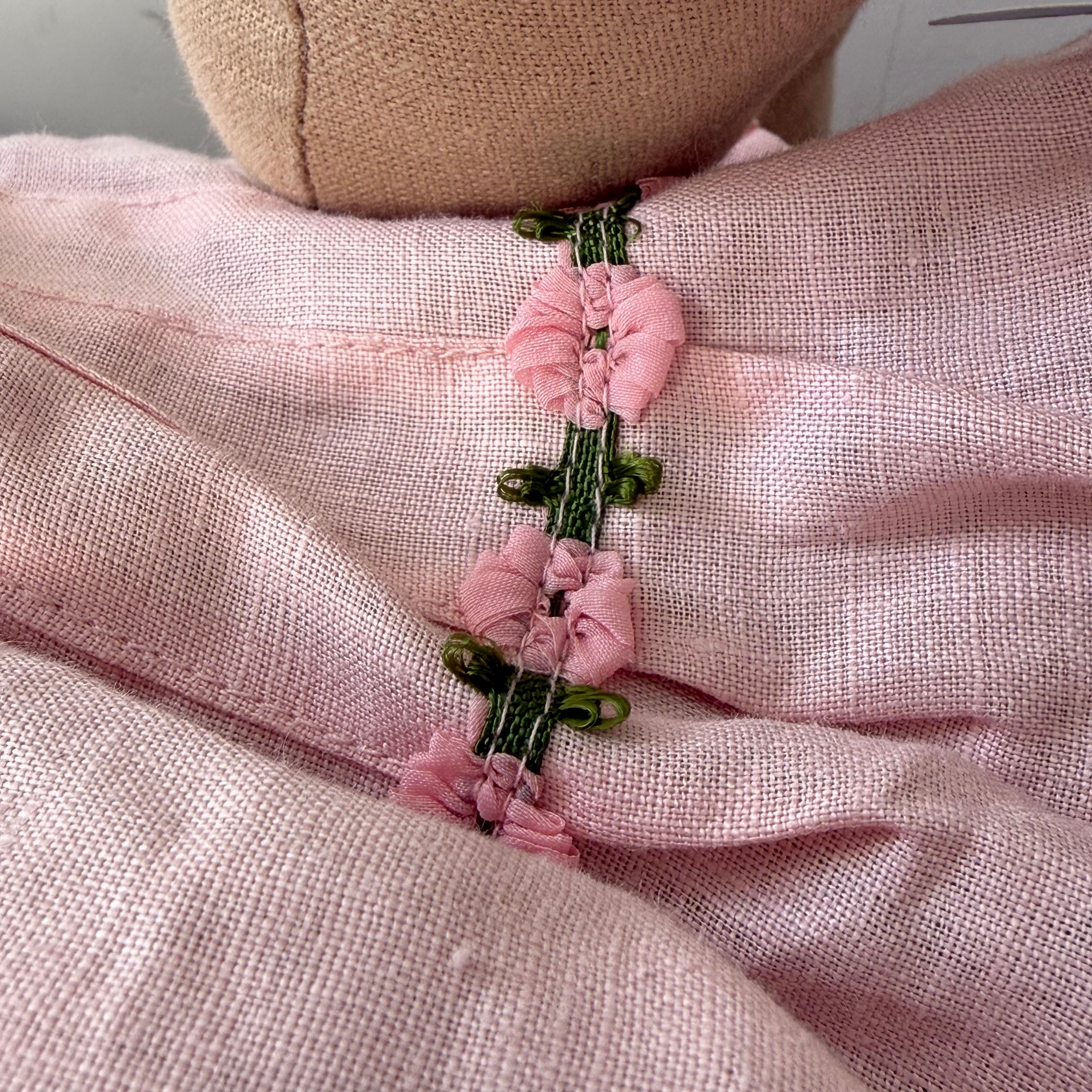 Maileg Giant Bunny 125cm Pink Linen Dress XL Soft Toy Display Piece