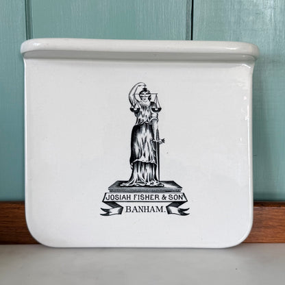 Antique Josiah Fisher &amp;amp; Son Banham Ironstone Scale Plate – Lady Justice