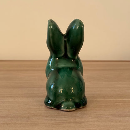 Vintage Denby Bourne Green Rabbit Stoneware Figurine England 8cm