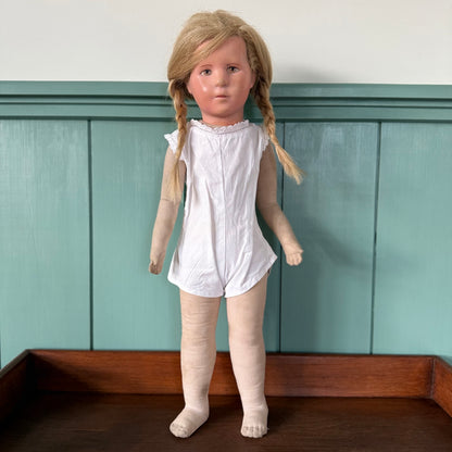 Vintage Käthe Kruse Cloth Doll 50cm Blonde Braids German Doll