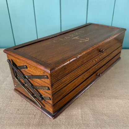 Antique Clark’s Anchor Soft Embroidery Thread Display Cabinet