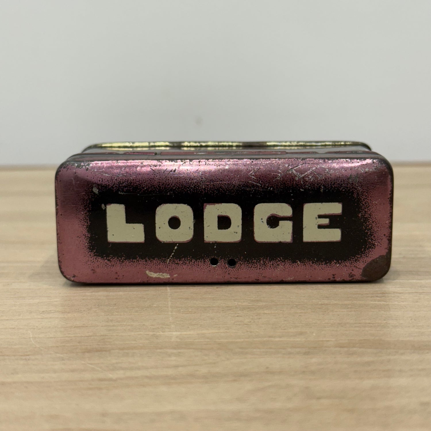 Vintage Lodge Sparking Plug Tin Made in England Automotive Advertising Box