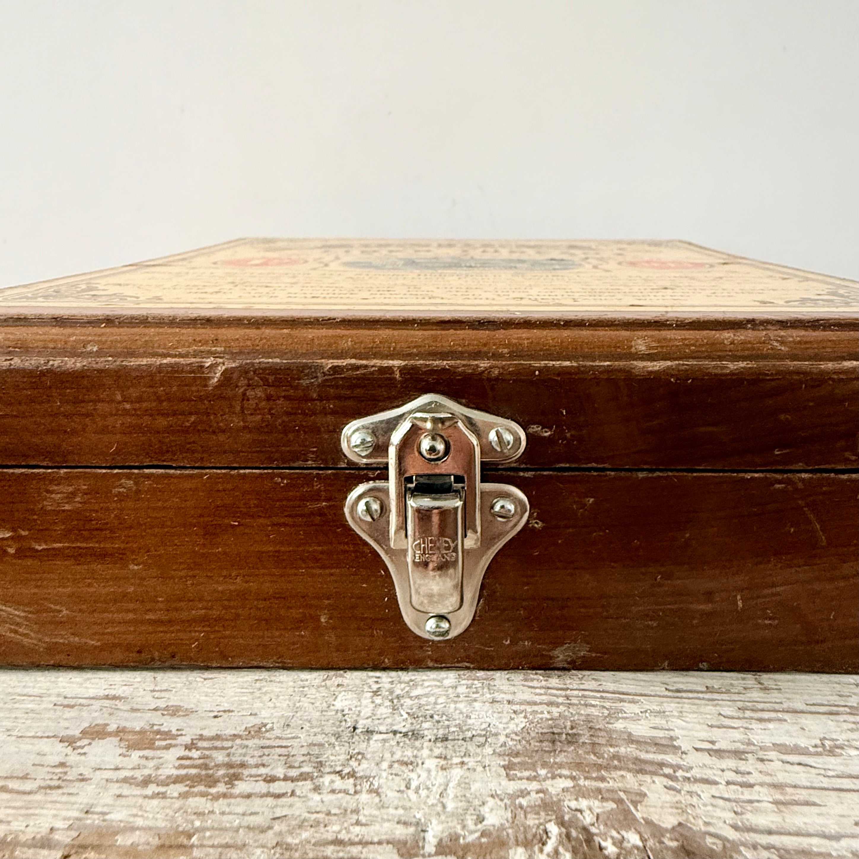 Antique Paton’s Linen Thread Wooden Shop Display Box Johnstone Scotland