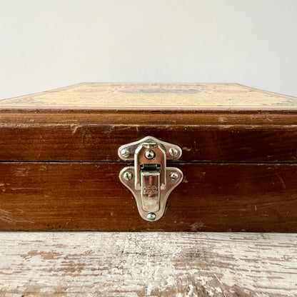 Antique Paton’s Linen Thread Wooden Shop Display Box Johnstone Scotland