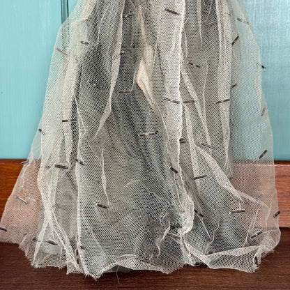 Antique Victorian Wax Over Shoulder Head Doll in Original Style Costume c.1870