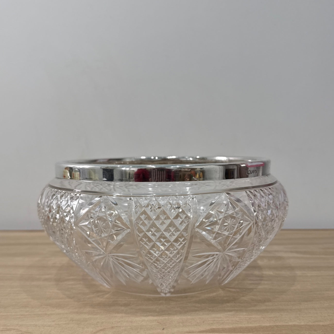 Silver rimmed bowl
