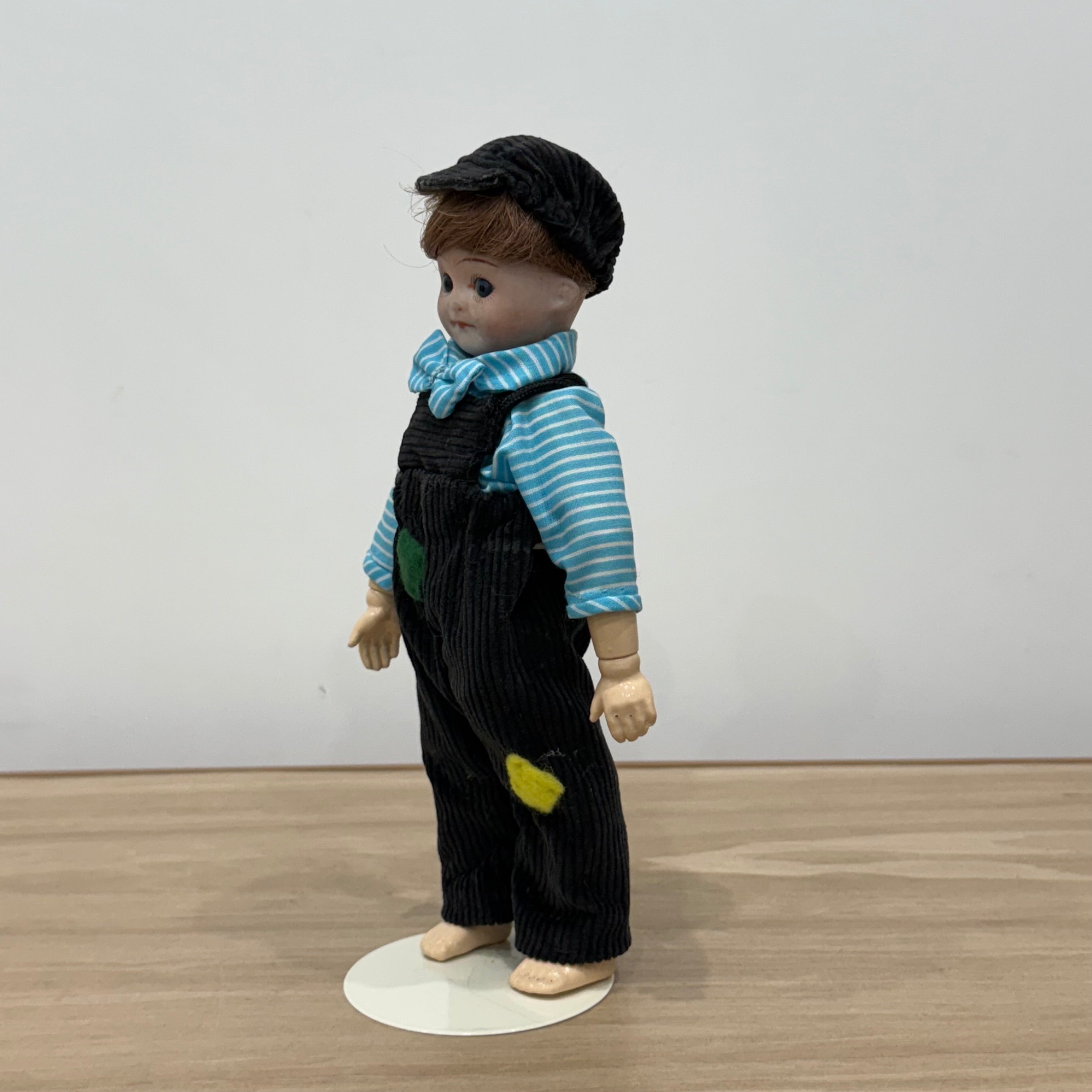 Antique Bisque Googly Doll Head with Fixed Eyes on Later Body