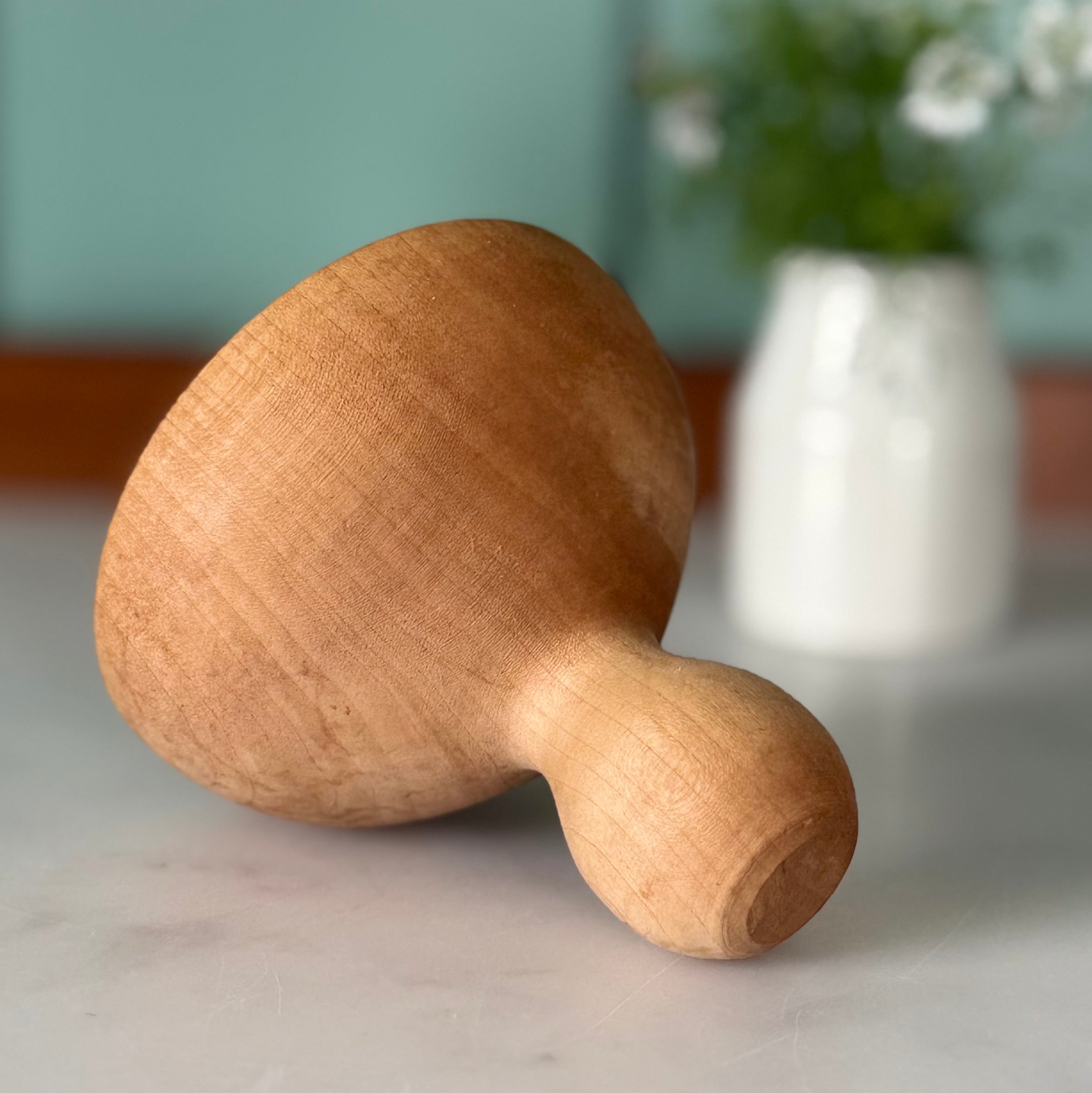 Antique Carved Wooden Rose Butter Stamp