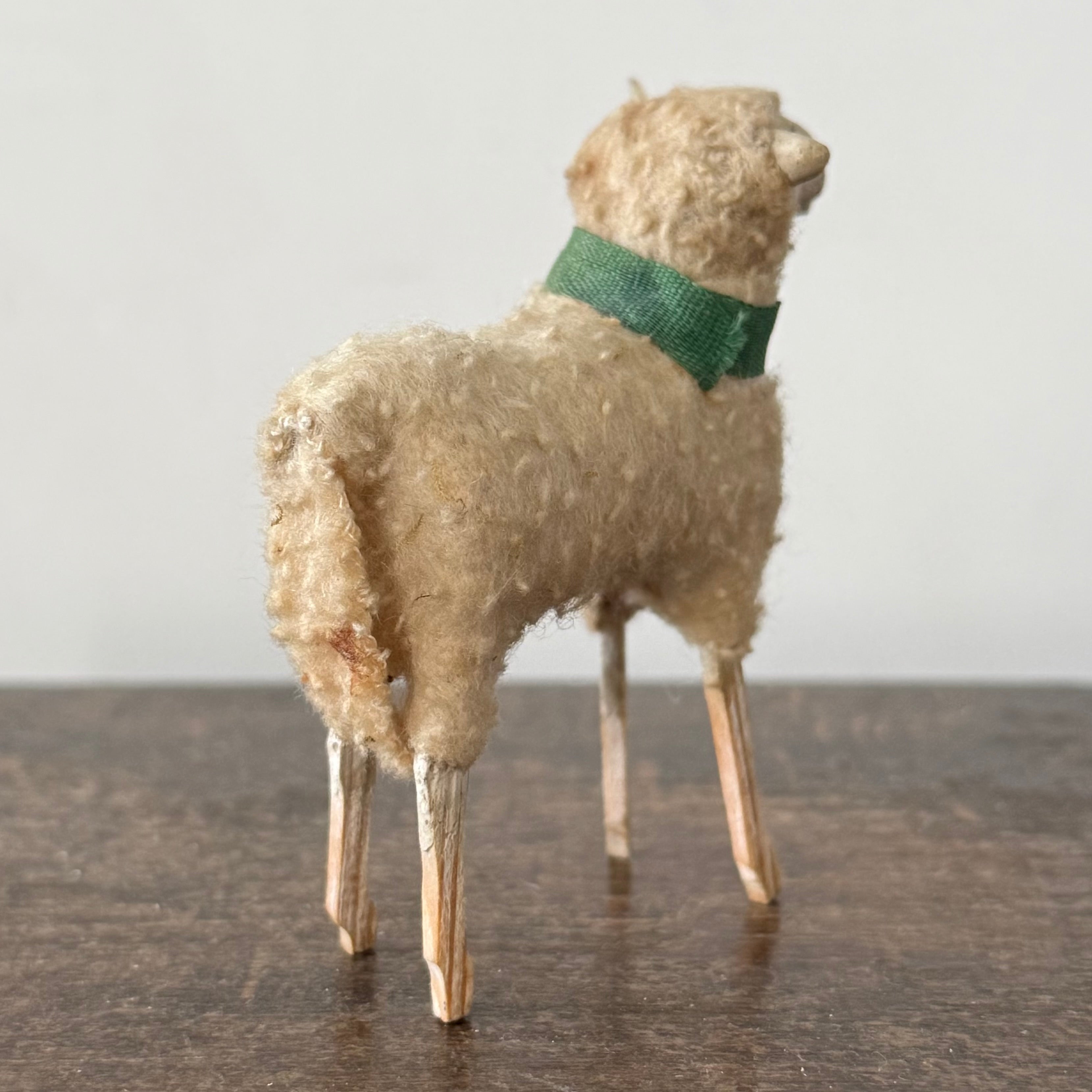 Antique German Putz Sheep Set Erzgebirge Nativity Figures c1920