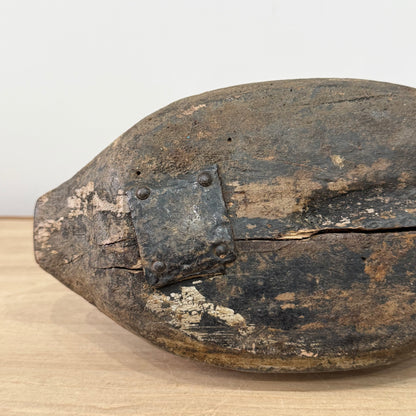 Primitive Wooden Duck Decoy Folk Art Hand Carved British Sculpture
