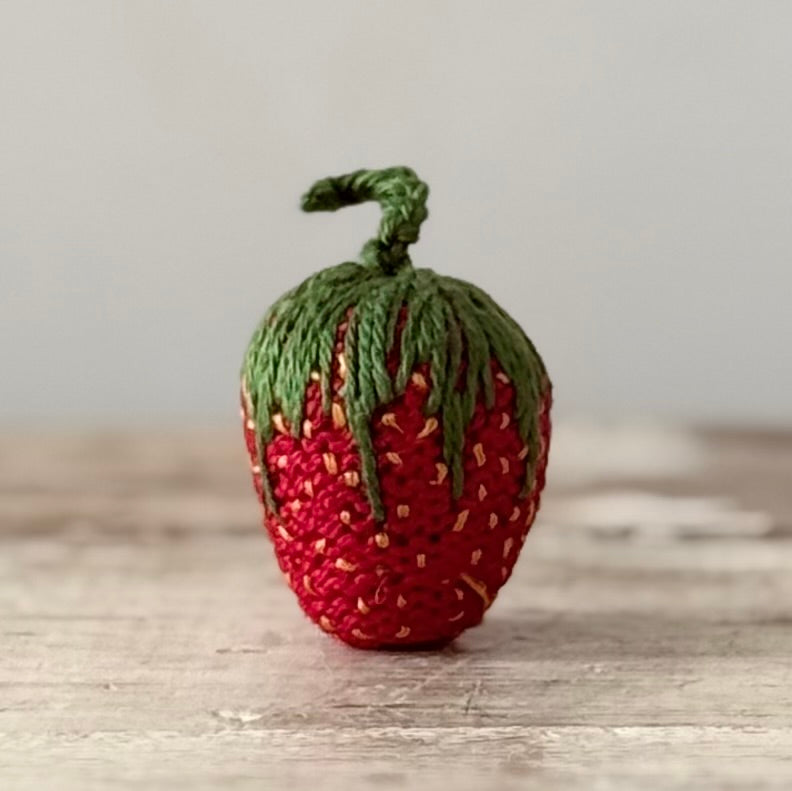 Larger Antique Hand-Worked Strawberry Emery
