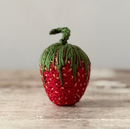 Larger Antique Hand-Worked Strawberry Emery