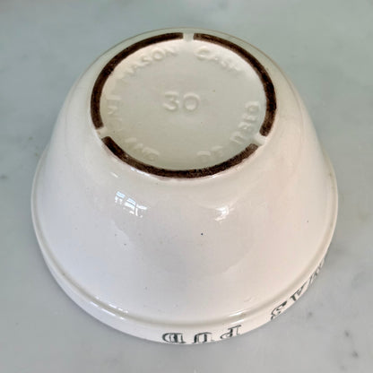 Vintage Mason Cash Christmas Pudding Basin with Black Lettering