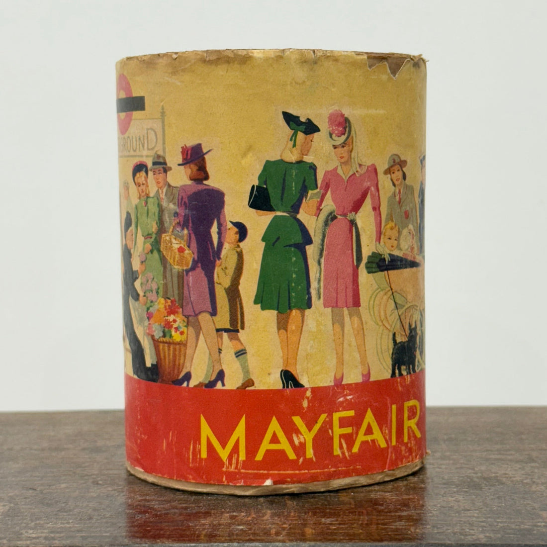 Vintage Mayfair Toilet Roll with Illustrated London Underground Scene Wrapper