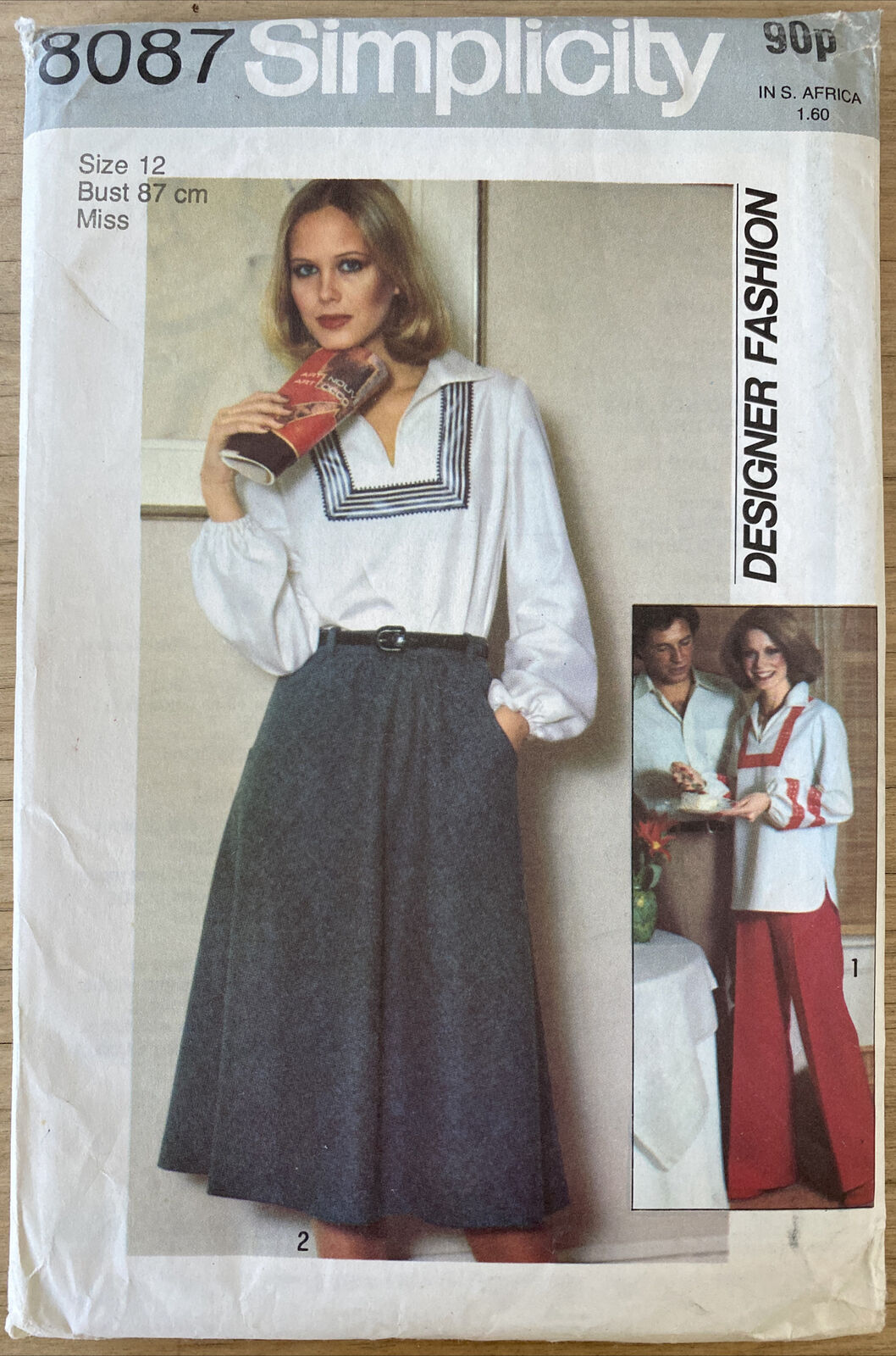 Simplicity 8087 Womens Size 12 Top Skirt Trousers UNCUT *