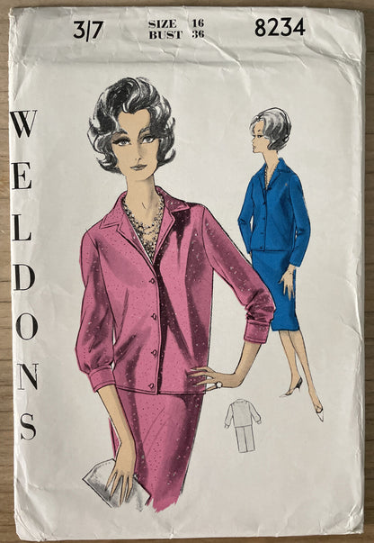 Weldons 8234 Womens Size 16 Jacket Skirt FF *