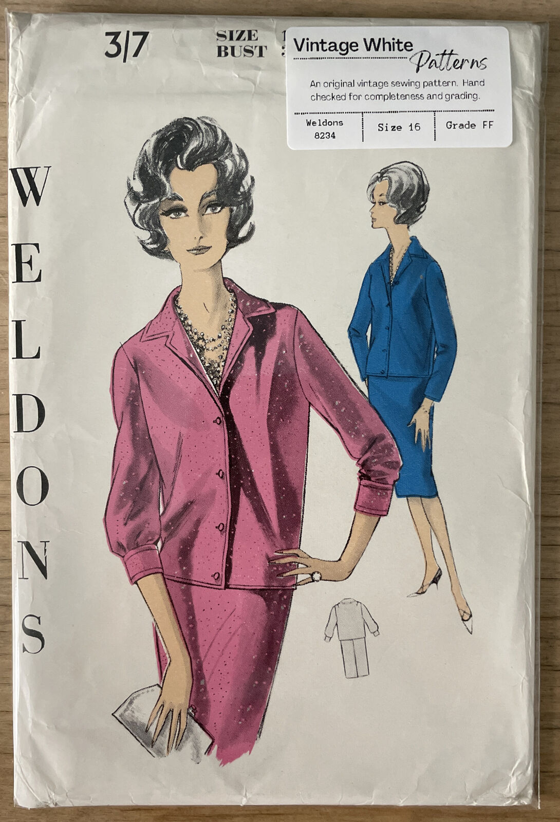 Weldons 8234 Womens Size 16 Jacket Skirt FF *